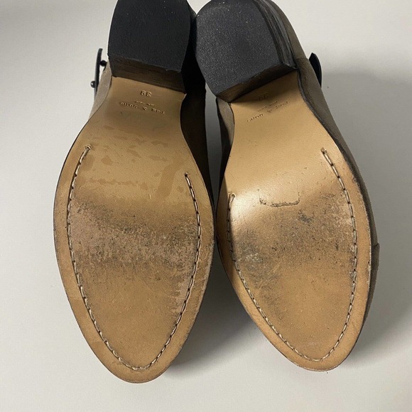 Rag & Bone Harrow Ankle Bootie Boot Block Heel Waxed Suede Round Toe Tau… - Picture 10 of 11